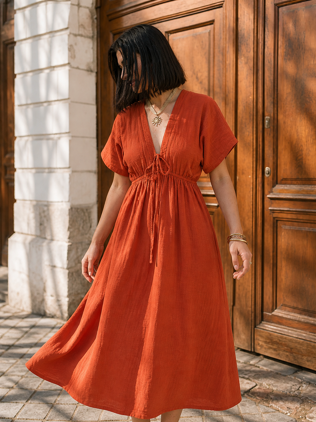 Robe Esmée Terracotta